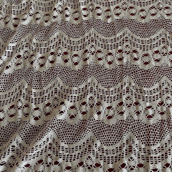 INC knit fringe triangle shawl. Blush one size - Picture 4 of 4